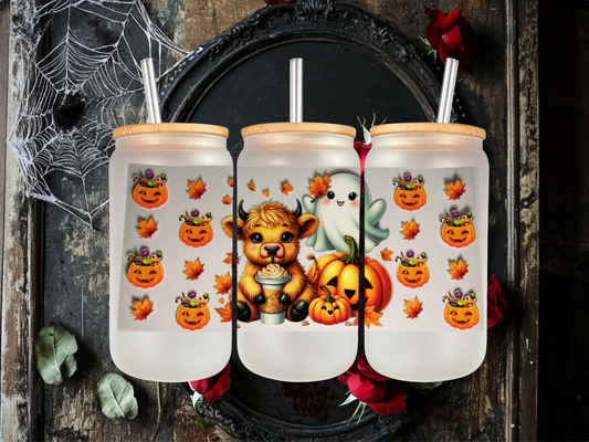 16oz cow ghost pumpkin